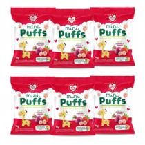 Kit Biscoito de Arroz Mini Puffs Beterraba e Morango Nhami Mami - 6 unidades de 15g cada Kit Biscoito de Arroz Mini Puffs Beterraba e Morango Nhami Mami - 6 unidades de 15g cada
