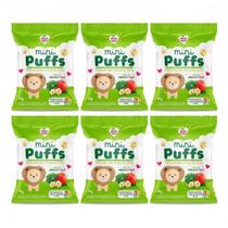 Kit Biscoito de Arroz Mini Puffs Brócolis e Maçã Nhami Mami - 6 unidades de 15g Kit Biscoito de Arroz Mini Puffs Brócolis e Maçã Nhami Mami - 6 unidades de 15g