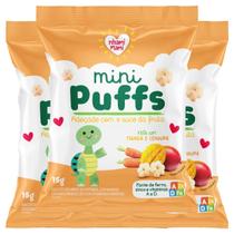 Kit Biscoito de Arroz Mini Puffs Manga e Cenoura Nhami Mami - 3 unidades de 15g Kit Biscoito de Arroz Mini Puffs Manga e Cenoura Nhami Mami - 3 unidades de 15g