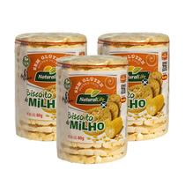 Kit Biscoito de Milho Sem Glúten Natural Life - 3 Unidades de 80g