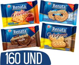 Kit Biscoito em Sache Renata Chocolate, Cracker, Maizena e Leite - 160 und Kit Biscoito em Sache Renata Chocolate, Cracker, Maizena e Leite - 160 und