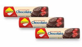 Kit Biscoito Recheado Chocolate Zero Lactose, Zero Açúcar Lowçucar - 3 unidades de 120g Kit Biscoito Recheado Chocolate Zero Lactose, Zero Açúcar Lowçucar - 3 unidades de 120g