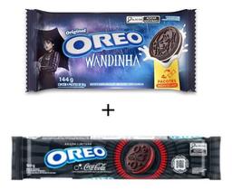 Kit Biscoito Recheado Wandinha Oreo + Biscoito Oreo Coca