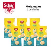 KIT Biscoito saltí com sal marinho Dr. Schar 175g - Caixa com 6 unidades