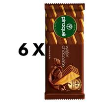 Kit Biscoito Wafer PIRAQUÊ Chocolate ao Leite 100g - 6un