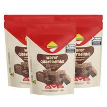 Kit Biscoito Wafer Quadradinho Diet Zero Lactose Chocolate - Lowçúcar 3 Unidades 60g
