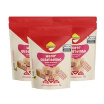 Kit Biscoito Wafer Quadradinho Diet Zero Lactose Morango - Lowçúcar 3 Unidades 60g Kit Biscoito Wafer Quadradinho Diet Zero Lactose Morango - Lowçúcar 3 Unidades 60g