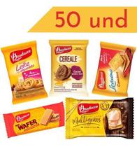 Kit Biscoitos Bauducco Em Sachê Torrada Wafer Cereale 50 Und