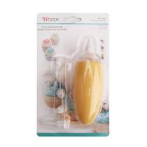 Kit Bisnaga Saco Confeiteiro com 5 Bicos Decoração Decorador Artesanal Bolos Doces Confeitaria Kit Bisnaga Saco Confeiteiro com 5 Bicos Decoração Decorador Artesanal Bolos Doces Confeitaria