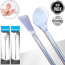 Kit Bisturi Calos Plantar + Bisturi Dorsal Podologia Inox Pegweb