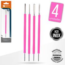 Kit Bisturi Podólogo 206 208 214 254 Silicone Desencravar Unha Encravada Manicure Removedor Cutícula Aço Inox Monolo