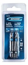 Kit Bits Phillips Parafusadeira Aço S2 Ph2 De 50mm 2 Peças Gross