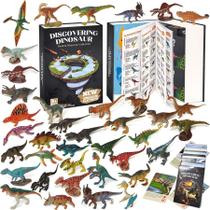 Kit BIWASE Discovery de brinquedos de dinossauro com livro e cartões de 3 a 12 anos Kit BIWASE Discovery de brinquedos de dinossauro com livro e cartões de 3 a 12 anos