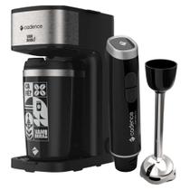 Kit Black Cadence - Cafeteira Vambora E Mixer Inox 110V