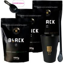 Kit Black Erva Mate Tereré 3 Pacotes 500g cada + Copo Caldereta acrílico Preto + Bomba ClássicaPreta Kit Black Erva Mate Tereré 3 Pacotes 500g cada + Copo Caldereta acrílico Preto + Bomba ClássicaPreta