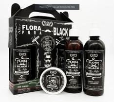 Kit black for men flora pura