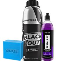 Kit Blackout AutoLimpe Restaurax Vonixx Selante para Pneu Restaura Plasticos