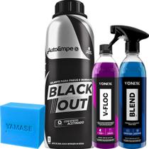 Kit Blackout AutoLimpe V floc e Blend Vonixx Lava Autos Concentrado Selante Brilho Acetinado Proteção Duradoura