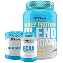 Kit Blend Baunilha + Glutamina 300G + Bcaa 100G - Brnfoods