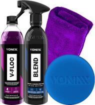 KIT Blend Spray Black Edition Cera para Carro Preto Shampoo V-Floc Vonixx