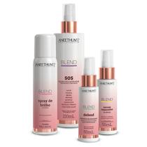 Kit Blend Spray de Brilho 150ml Fluido Reconstrutor 210ml Defend 55ml Serum 55ml