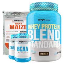 Kit Blend Standard 900g + BCAA 100g + Creatina 100g + Waxy Maize 800g - BRN FOODS Kit Blend Standard 900g + BCAA 100g + Creatina 100g + Waxy Maize 800g - BRN FOODS