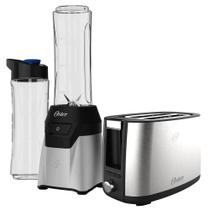 Kit Blender Power 2 Jarras E Torradeira Inox Oster 220V Kit Blender Power 2 Jarras E Torradeira Inox Oster 220V