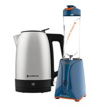 Kit Blender Zoop Sport e Chaleira Elétrica Inox Cadence