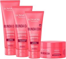 Kit Blinda Cor Lowell Kit Shampoo 240ml + Condicionador 200ml + Máscara 240g + Leave-In 120ml