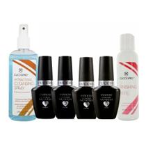 Kit Blindagem Cuccio Prep + fuse + base + top Coat + Cleansing + finishing