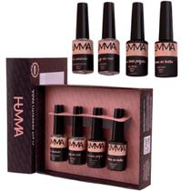 Kit Blindagem de Unha Completo Humma Topcoat gel base primer