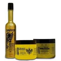 Kit Blindagem dos Fios Coiffer 3itens Pós-Química e Escova Progressiva