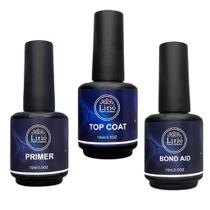 Kit Blindagem Primer Ácido Top Coat Cleanse Bond Aid Lírio