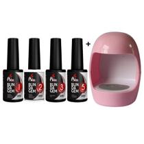 Kit Blindagem Unhas Completa 4 Passos + Mini Cabine - Psiu