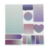 Kit Bloco Adesivo 13 peças 260 Folhas Gradient CV244924 Loffice
