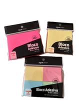 Kit Bloco Adesivo Jocar Office cores e tamanhos diversos -