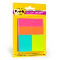 Kit Bloco Adesivo Post-It 3M Cascata com 4 Peças