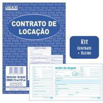 Kit Bloco Contrato de Locação + Bloco de Recibo para Aluguel Ideal para Locação Residencial Casas ou Comercial - São Domingos