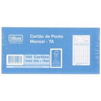 Kit Bloco de 100 Folhas Cartão de Ponto Mensal TA e RB Tilibra para Máquinas Targus e Rodbel Kit Bloco de 100 Folhas Cartão de Ponto Mensal TA e RB Tilibra para Máquinas Targus e Rodbel