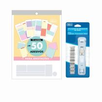 Kit Bloco De Adesivos Notes + Aplicador De Prendedor De Papel Tilibra