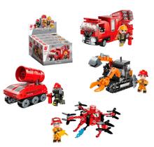 Kit Bloco de Montar Set Bombeiros em Ação Qman - Coleção Mine City