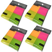 Kit Bloco De Nota Autoadesivo Stickynote 4 Cores 1600 Folhas