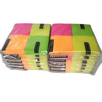 Kit Bloco de Notas 4 Cores Autocolante 12 Pacotinhos Total de 4800 Folhas 3,8cm x 3,8cm