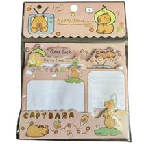 Kit Bloco de Notas Adesivo Capivara Capybara Colorido