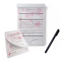 Kit Bloco Ficha De Anamnese + Cuidados Alongamento De Unhas Kit Bloco Ficha De Anamnese + Cuidados Alongamento De Unhas