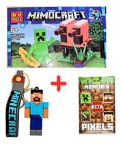 Kit Blocos 50 Peças Jogo Da Memoria Inspirado No mine world craft