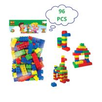 Kit Blocos De Montar Infantil Colorido Educativo 96 Peças Kit Blocos De Montar Infantil Colorido Educativo 96 Peças