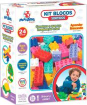 Kit Blocos de Montar Sortidos 24 Peças - Mercotoys