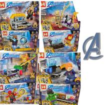 Kit Blocos de Montar SuperHeróis ou Unidade 8 Personagens Cenário Completo Kit Blocos de Montar SuperHeróis ou Unidade 8 Personagens Cenário Completo