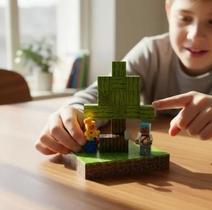 Kit Blocos Magnéticos Montar Brinquedo 55 Peças 2 Bonecos